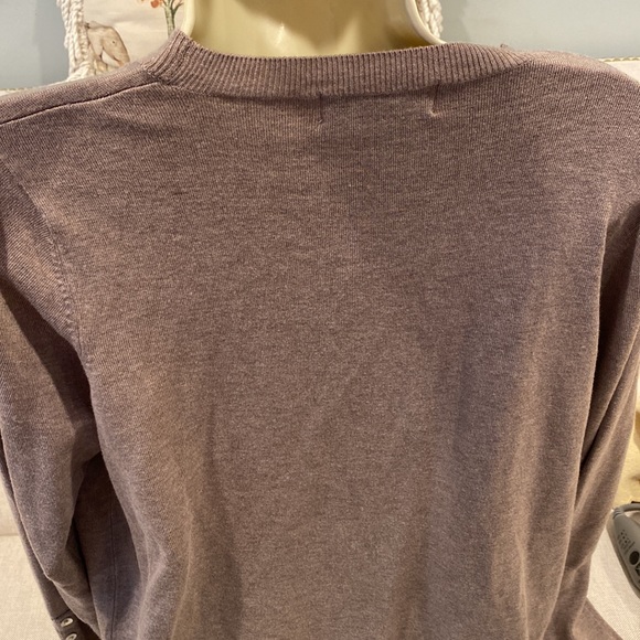 CHELSEA & THEODORE button down soft knit jacket cardigan with pockets long sz XL - Picture 7 of 16